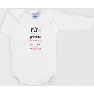 Body bebé manga larga frases americano