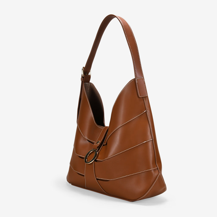 Bolso de hombro cuero con bolsa interior