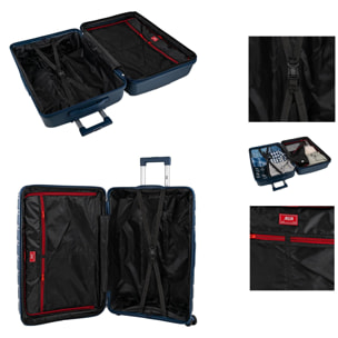 Juego De Maletas Rígidas Pp Jaslen Varese Azul Vaquero