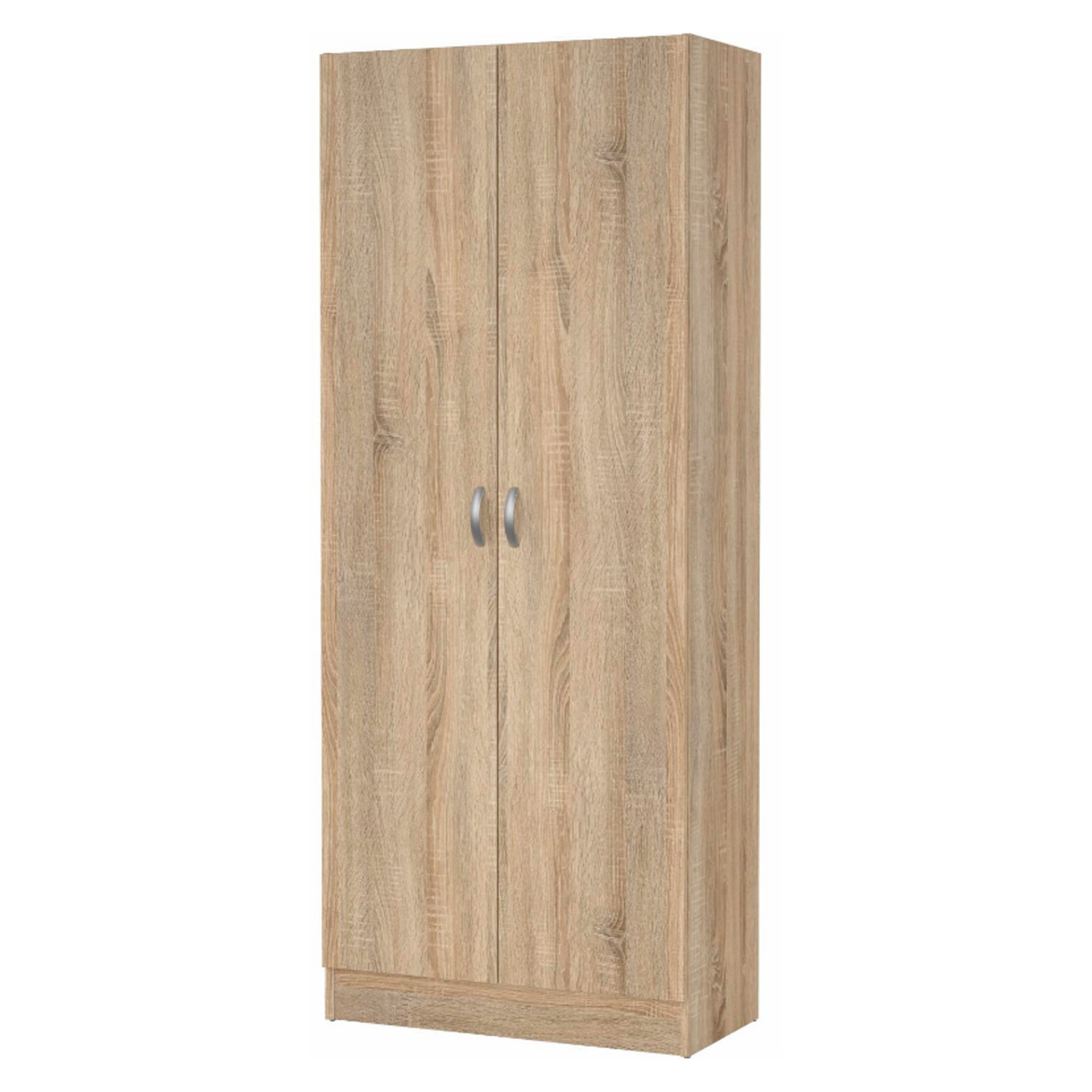 Scarpiera Armadio Salvaspazio Con 2 Ante E 5 Ripiani Regolabili Mobile Multiuso Design Moderno Per Ingresso Camera e Living 69.2x34.6x170.4 Cm Rovere