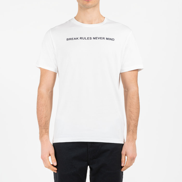 T-shirt jersey cotone organico con stampa narrow fit