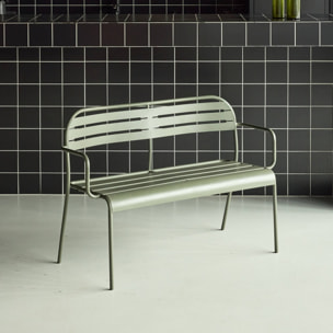 Banc extérieur 2 places acier AMÉLIA