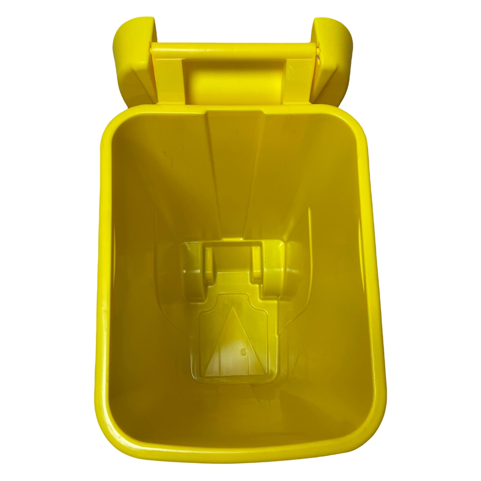 Contenedor - cubo de basura wellhome reciclo 110l, color amarilllo cerrado con tapa, ideal para reciclaje de plásticos, con ruedas