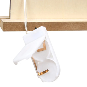 Maisons de Noël lumineuses LED en bois L. 24 cm