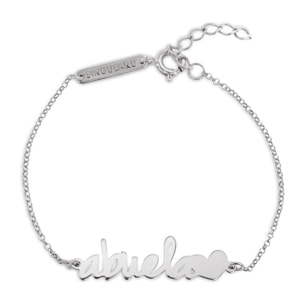 Bracelet Abuela Heart Argent