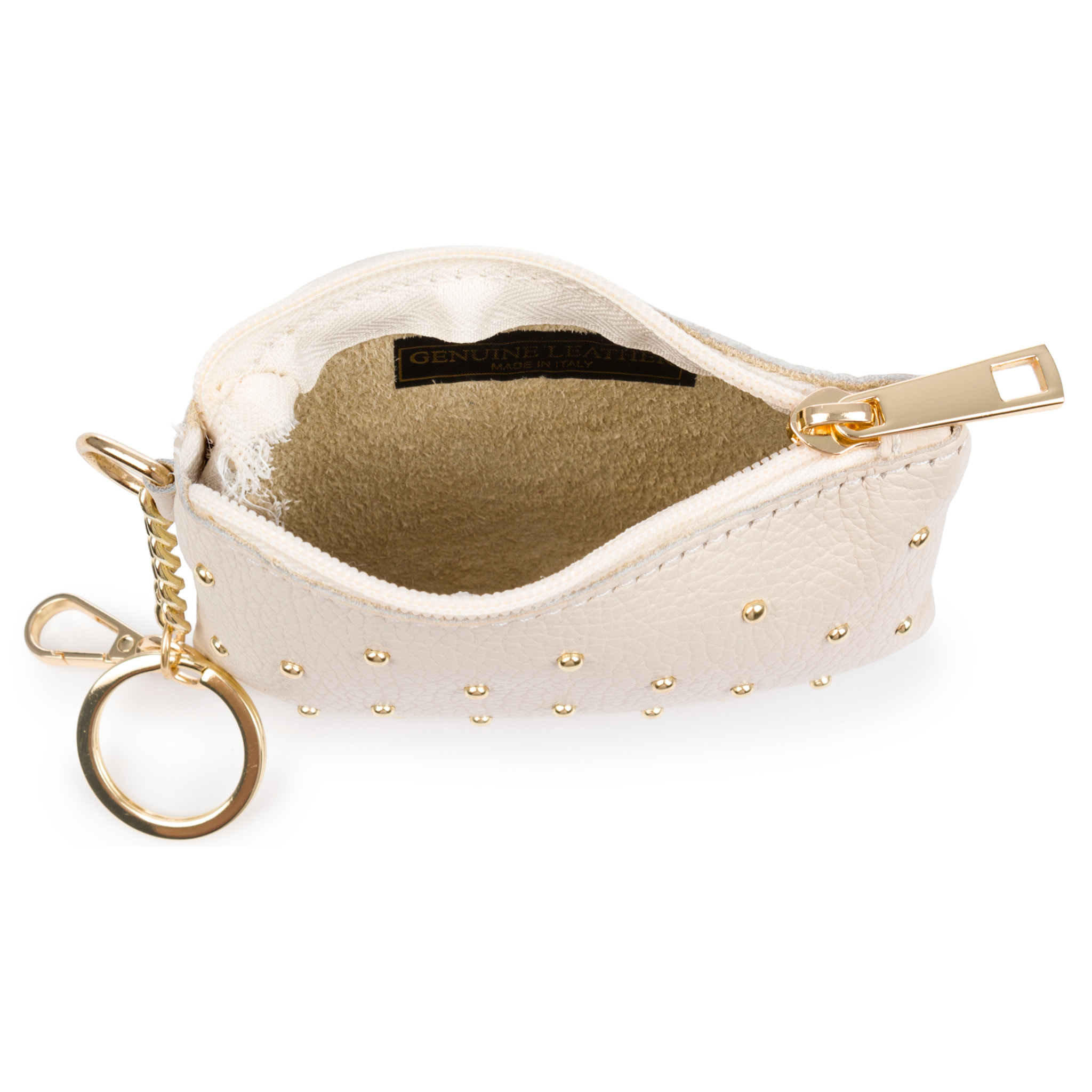 Bellosguardo Monedero Mujer. De piel auténtica acabado Dollaro con detalles metálicos.