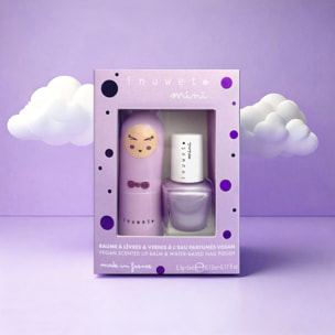 Duo Mini Mauve - Coffret Baume à Lèvres + Mini Vernis à ongles