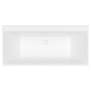 Baignoire droite 180 x 80 VILLEROY & BOCH Collaro acrylique blanc mat avec vidage et trop plein blanc mat