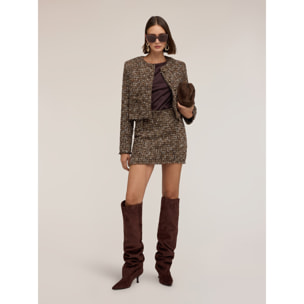 Motivi - Minigonna in tweed - Marrone