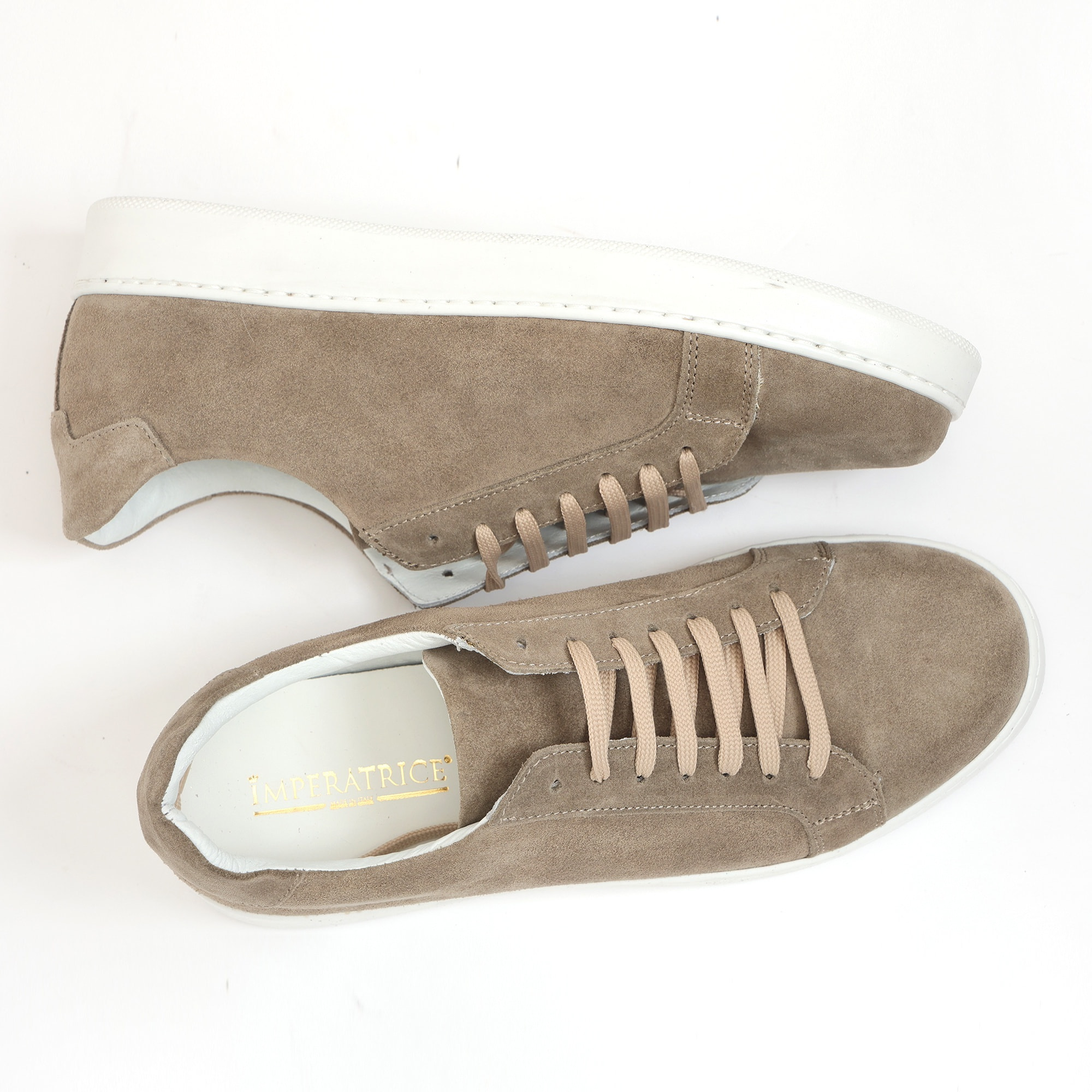 Sneakers stringate in camoscio
