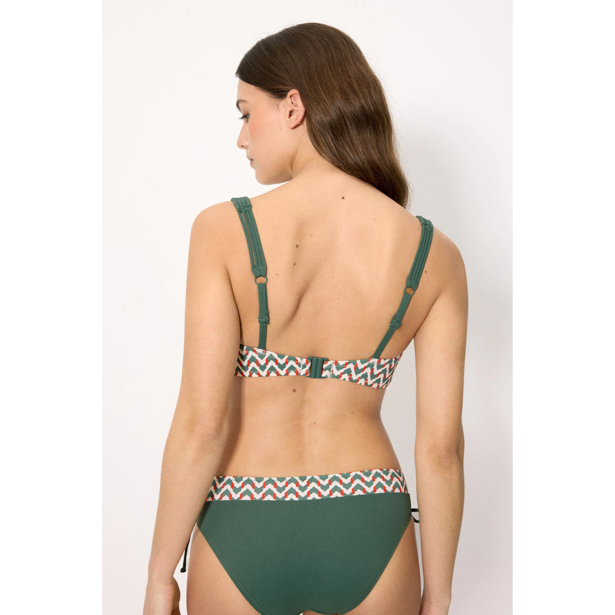 Top bikini a triangolo Verde