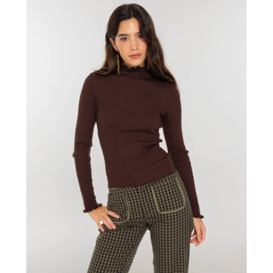 Jersey ajustado con cuello alto