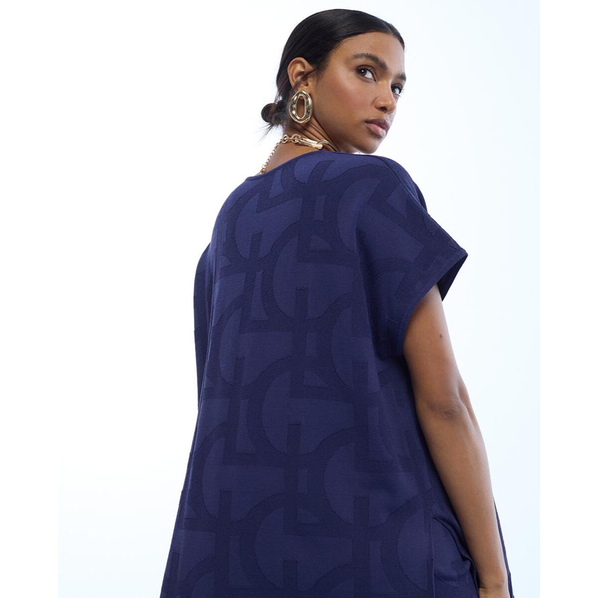 T-shirt in maglia jacquard LC