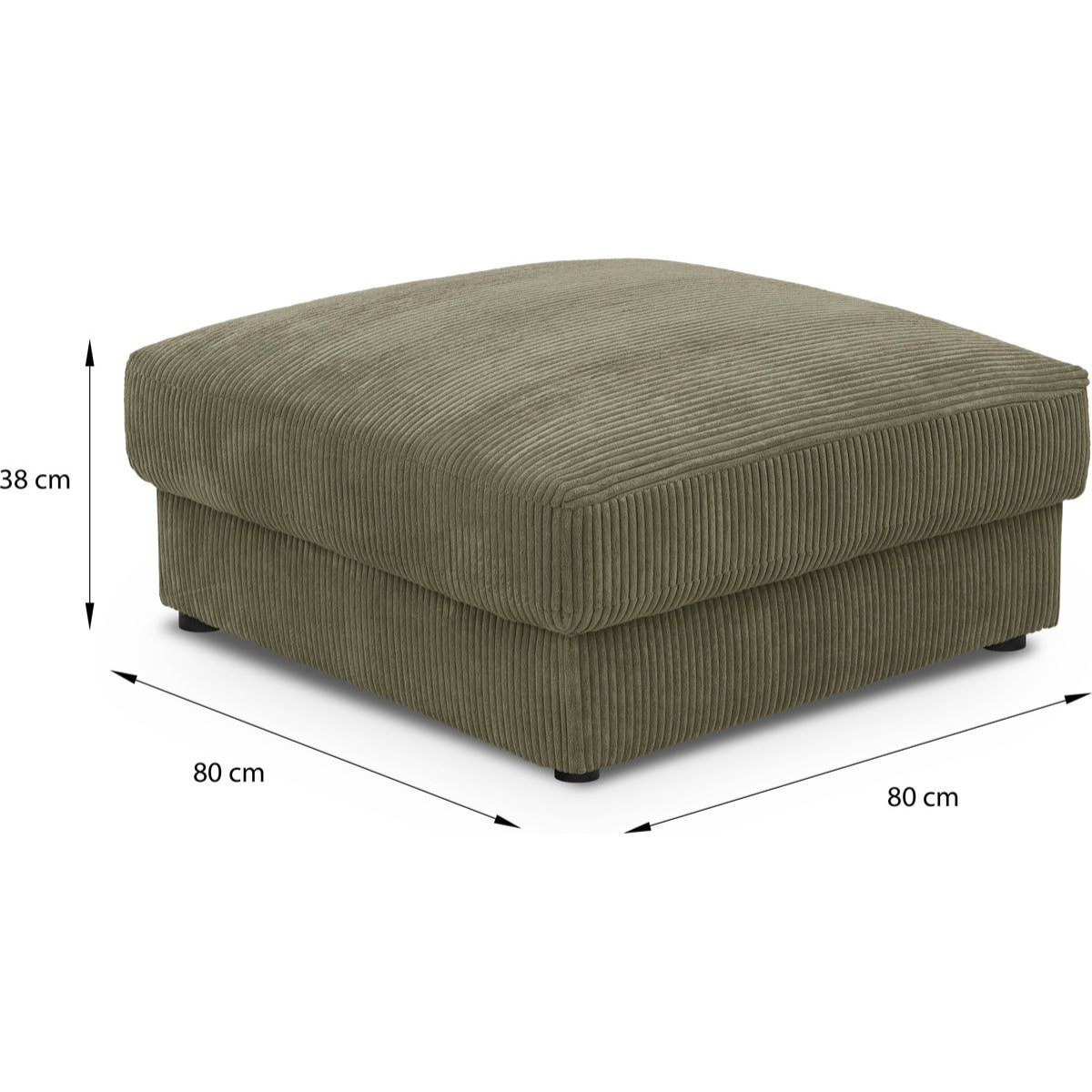 Pouf en velours côtelé - ROBIN