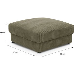 Pouf en velours côtelé - ROBIN