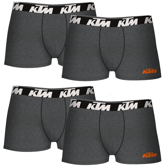 Set de 4 calzoncillos bóxer ktm  gris osucuro