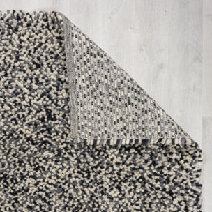 Tapis en laine UDON Noir/Blanc