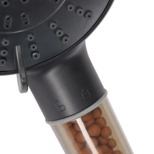 Pommeau de douche à billes noir 5 fonctions