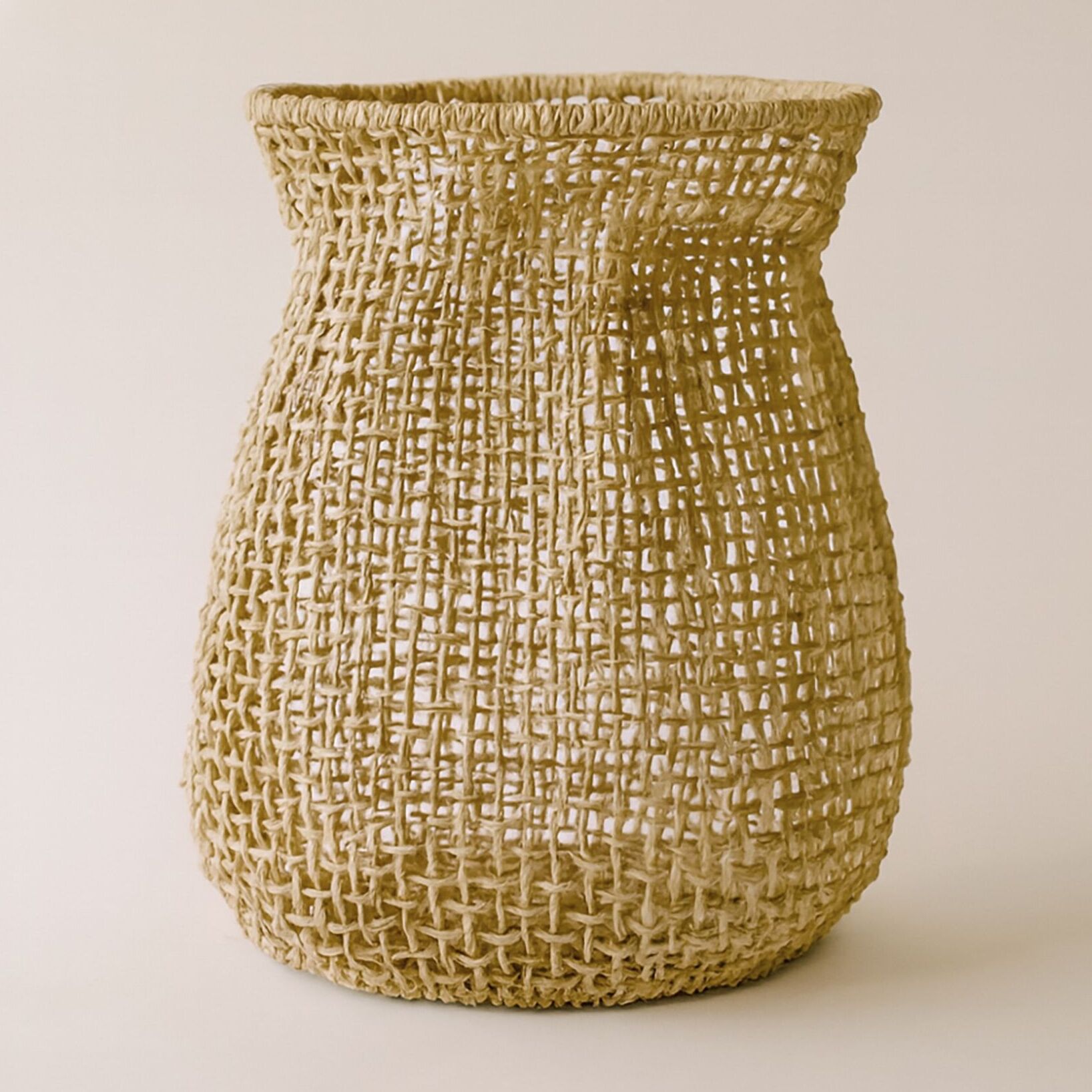 Panier/cache-pot en fibre naturelle h50cm