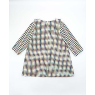 Vestido chanel verde con flecado que hace de volante