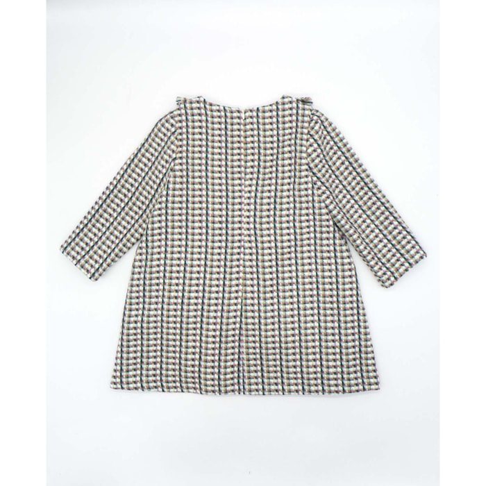 Vestido chanel verde con flecado que hace de volante