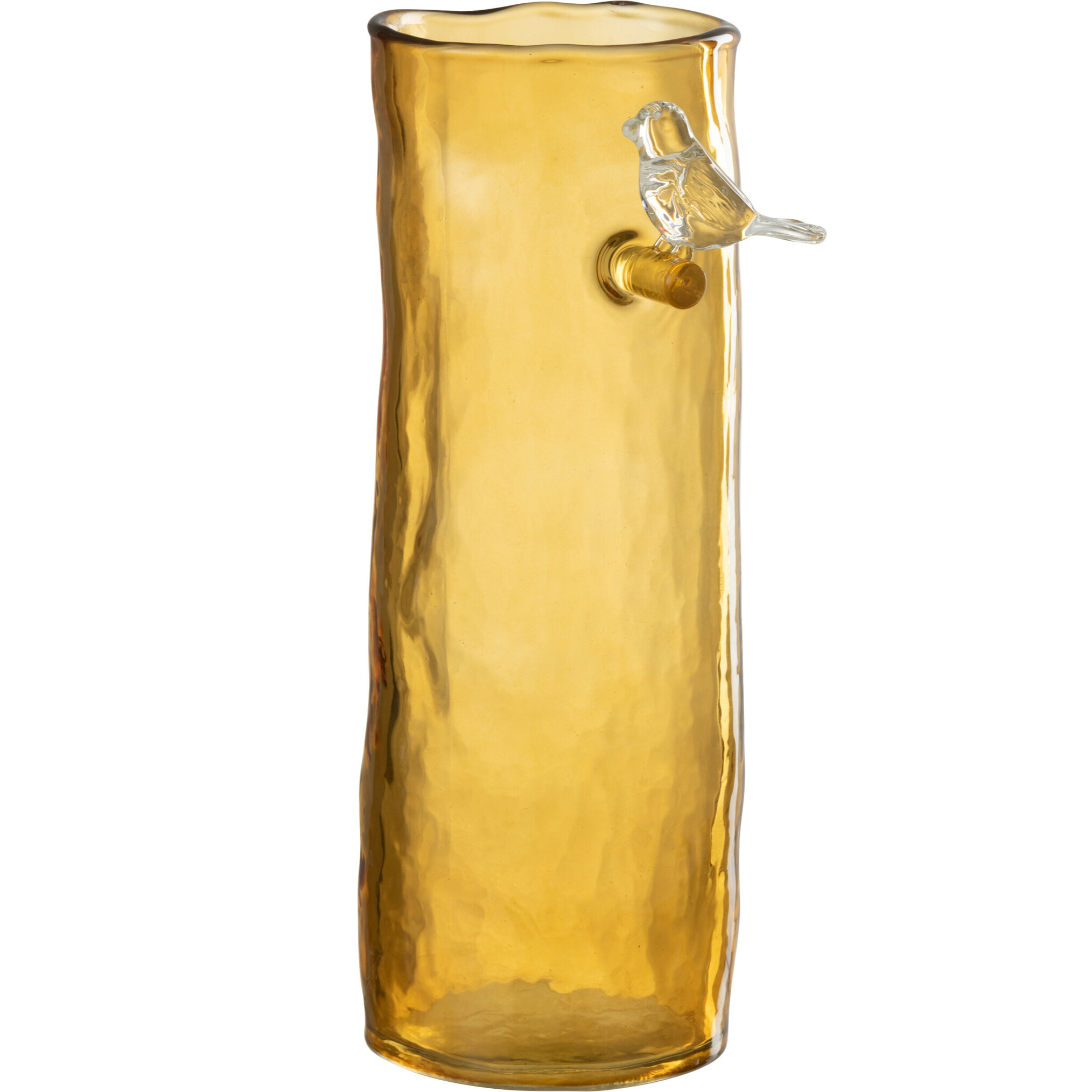 J-Line vase Long Oiseau - verre - ocre - small - 27 cm de hauteur