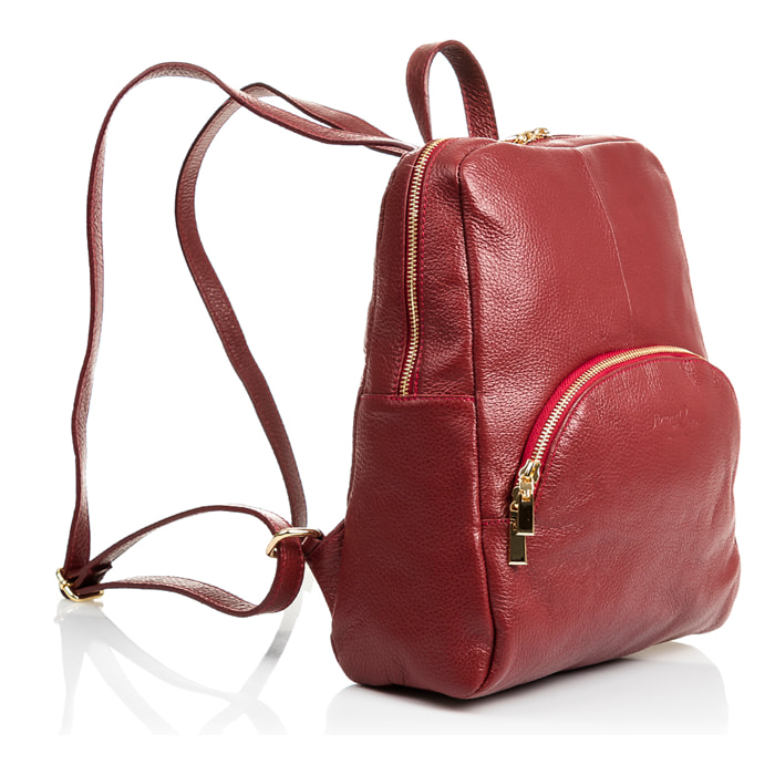 FIRENZE ARTEGIANI Borsa zaino da donna Monastier Vera pelle Dollaro Made in Italy 31x10x31 Cm. Colore: marrone