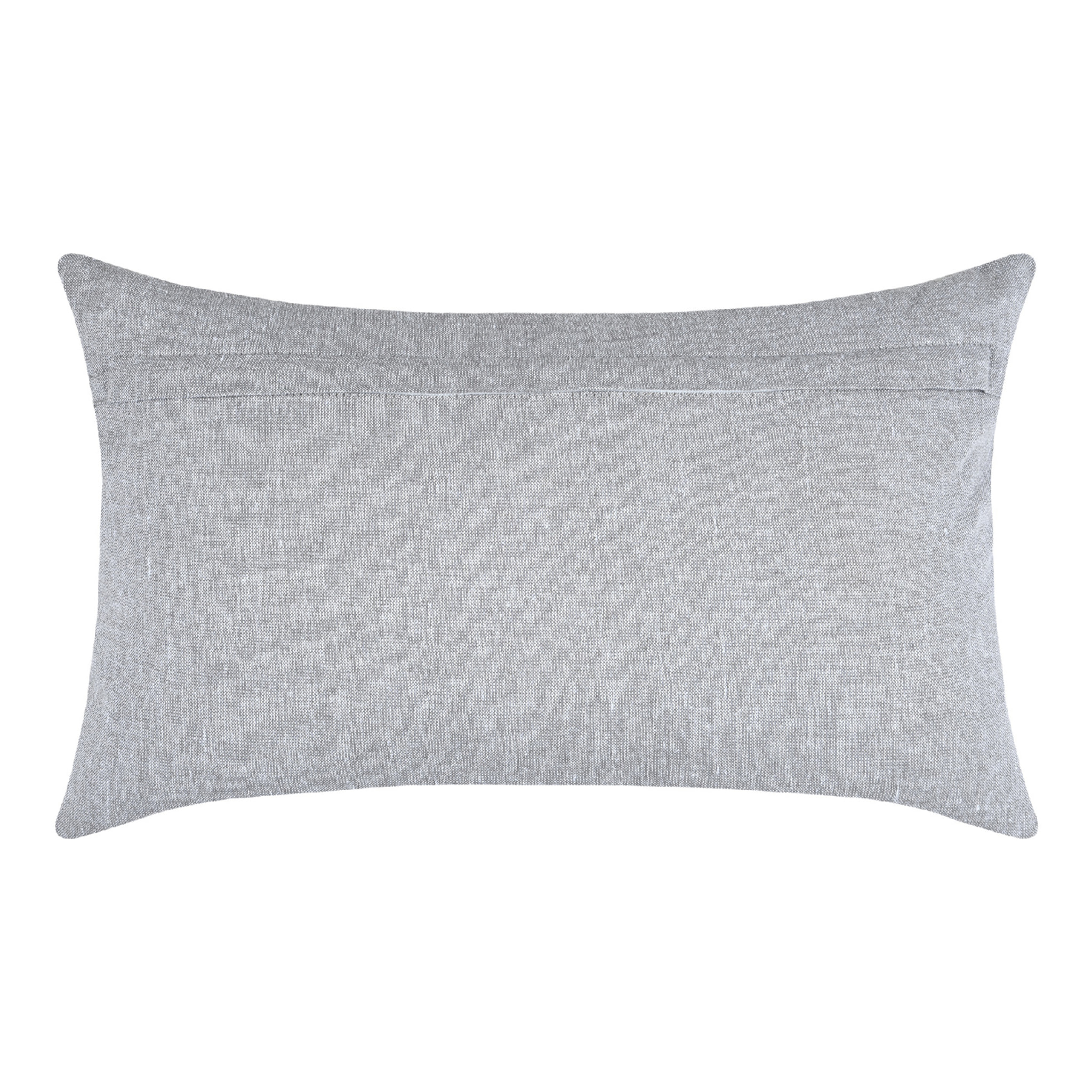 Coussin rectangulaire ambiance montagne brodé - Ecru