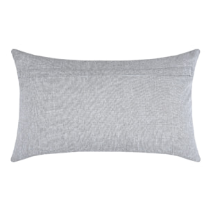 Coussin rectangulaire ambiance montagne brodé - Ecru