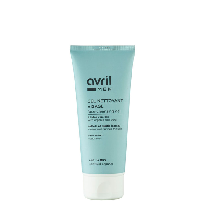 Visage Homme - Certifié bio - Gel nettoyant visage - sans savon 100 ml