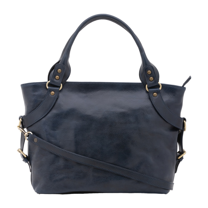 Borsa a mano  da donna In Vera pelle Made in Italy 43x28x12 cm