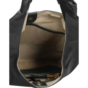 Borsa a spalla da donna Made in Italy - Modello Iduna Lux - 100% pelle - 41.0 x 28.0 x 3.0 cm