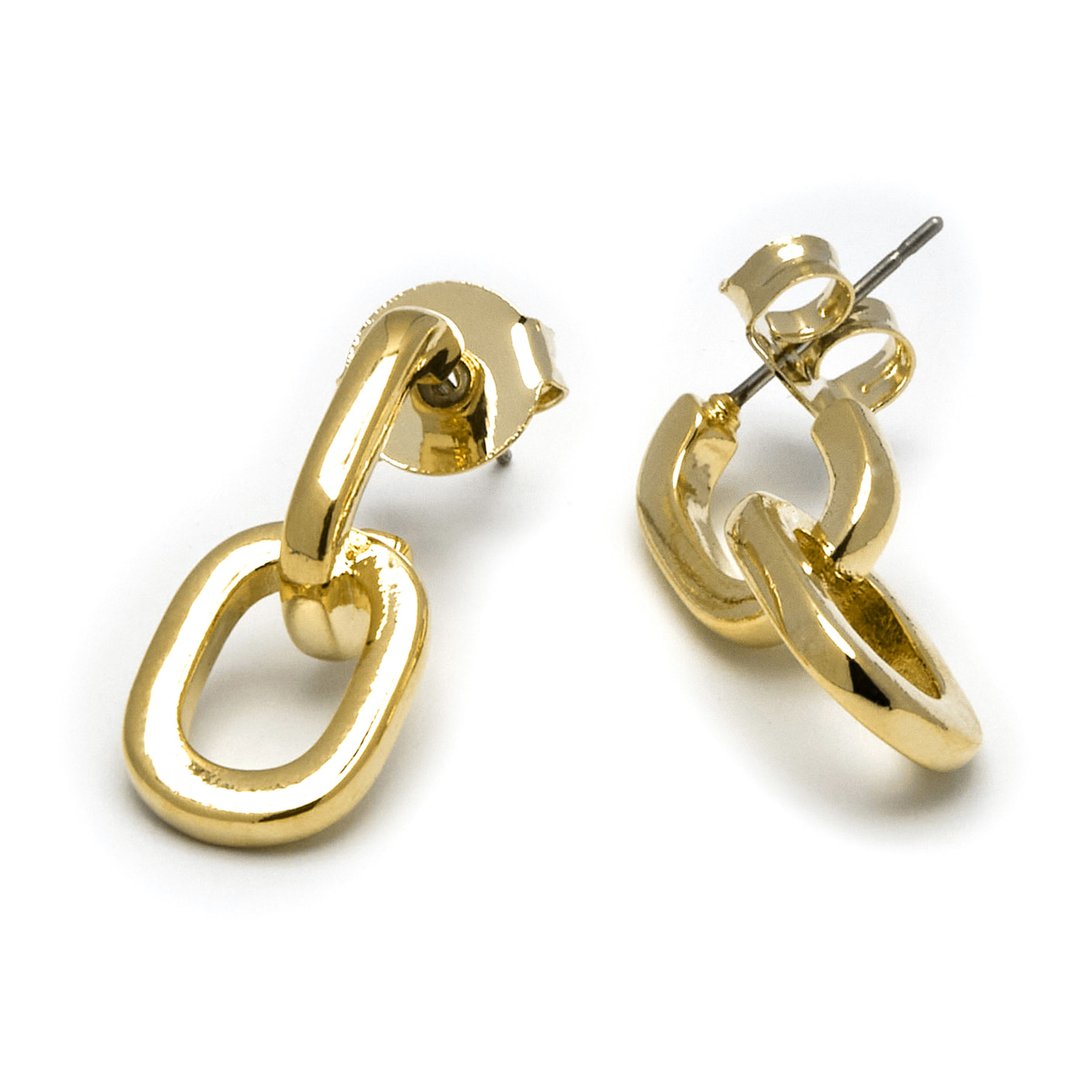 Pendientes acabados en oro amarillo de 18K - Khihu