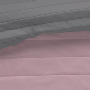 Naturals - Colcha Bouti - Lisa - Reversible - 100% Microfibra - 70 gr/m² - Rosa Viejo/I.807 Gris