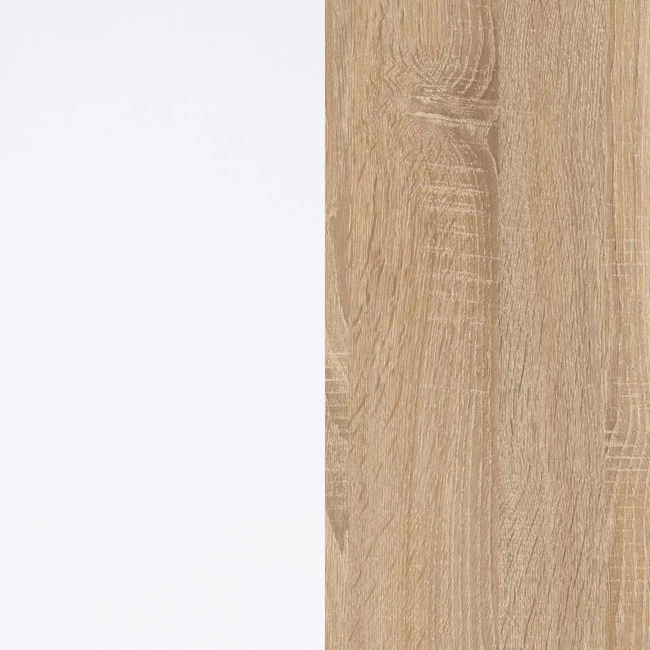 Pack escritorio y estantería Cosmic Plus Blanco Artik (Blanco Mate) - Roble Canadian