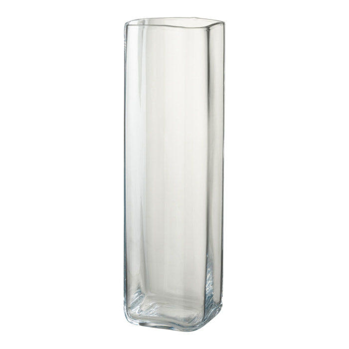 J-Line vase Droit Carré - verre - transparent - mediul - 42 cm de hauteur