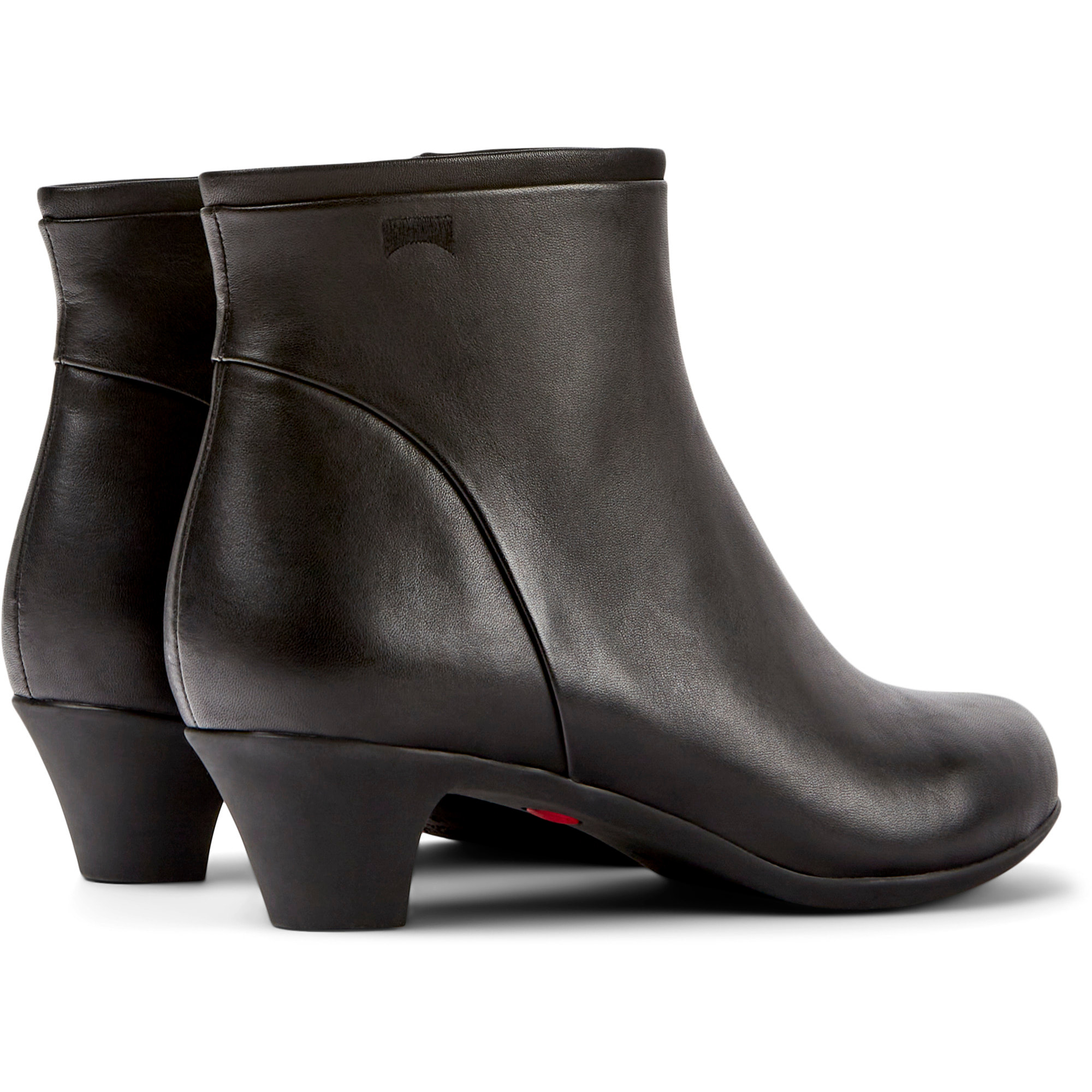 Botines - CAMPER Helena bajo - Negro - Cuero liso