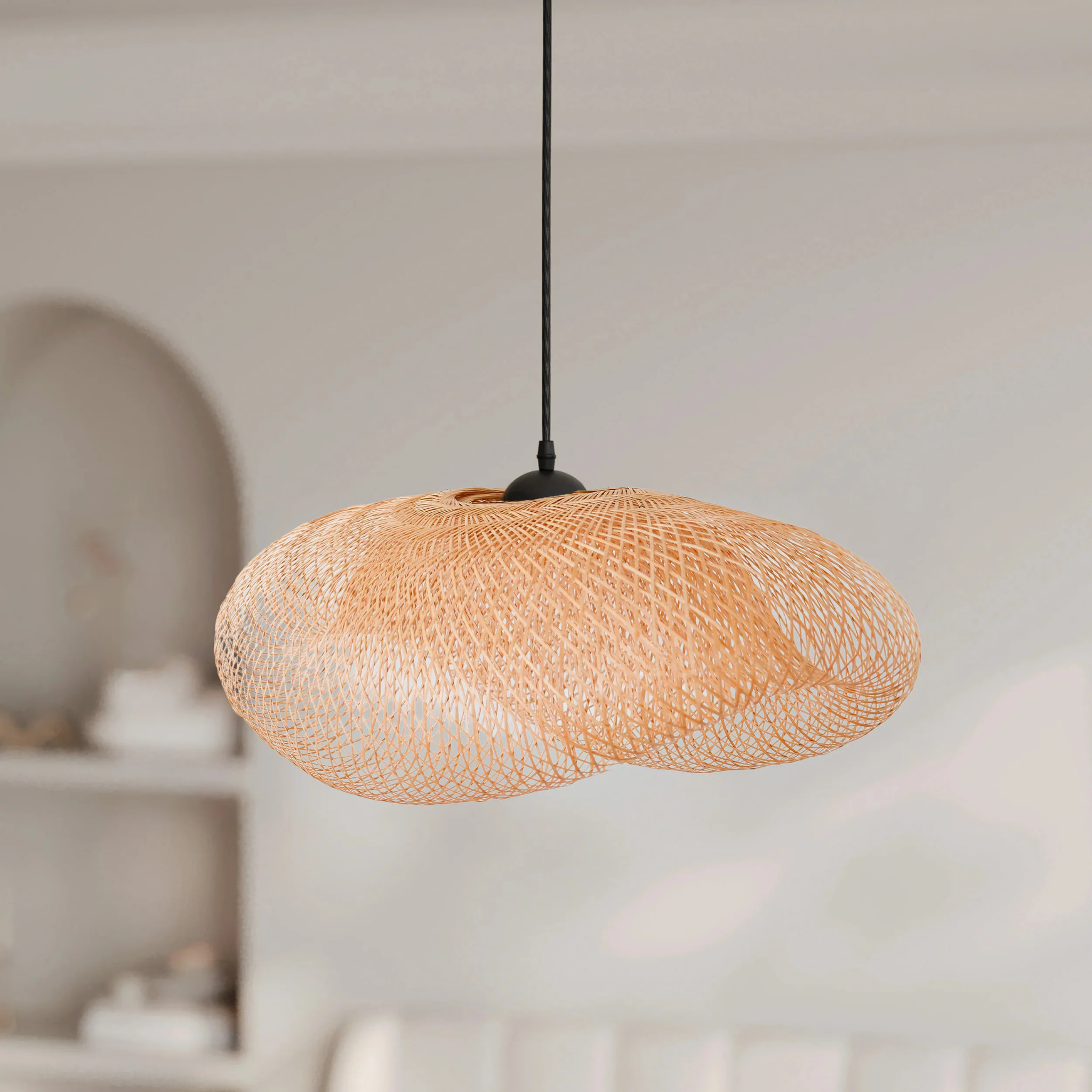 Suspension en bambou naturel D60 cm - Anya