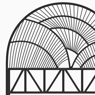 Tête de lit en rotin noir 140 cm - Séléné