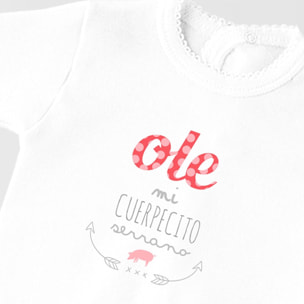 Conj Estampado Frase O Blanco Talla Nac