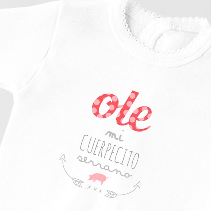 Conj Estampado Frase O Blanco Talla Nac