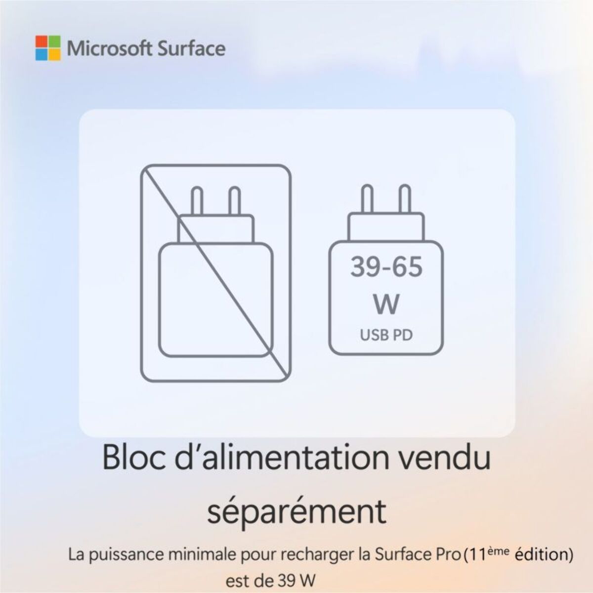 PC Hybride MICROSOFT Surface Pro 11 XPlus 16/512 sans alim G Copilot+PC
