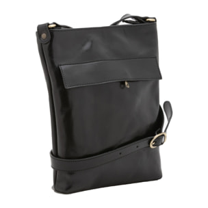 Borsa a tracolla uomo in vera pelle - Modello False - Made in Italy - 26.0 x 34.0 x 5.0 cm