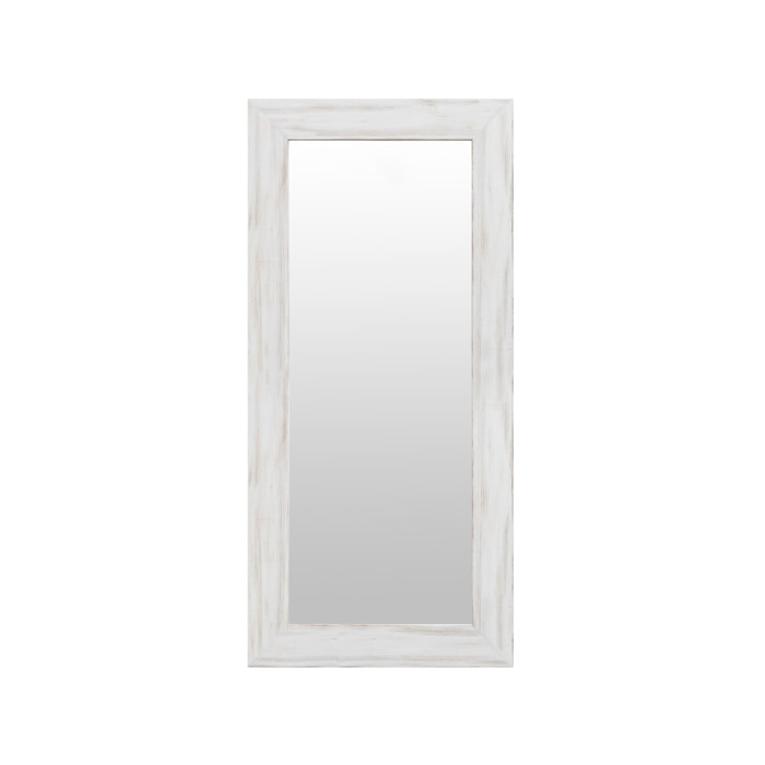 Miroir effet bois décapé blanc de différentes tailles