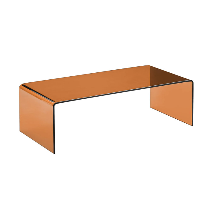 Table basse rectangulaire verre trempé GLINTZ