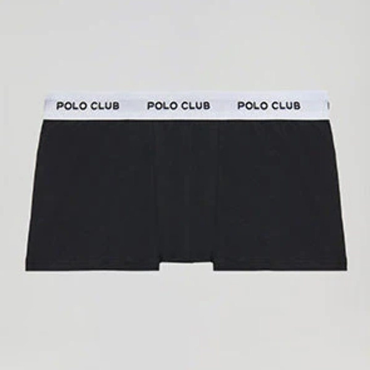 Boxer negro y blanco con logotipo Polo Club