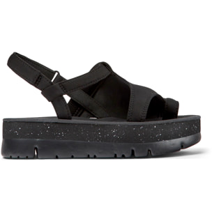 Sandalias - CAMPER Oruga Up - Negro - Textil técnico (poliéster reciclado)