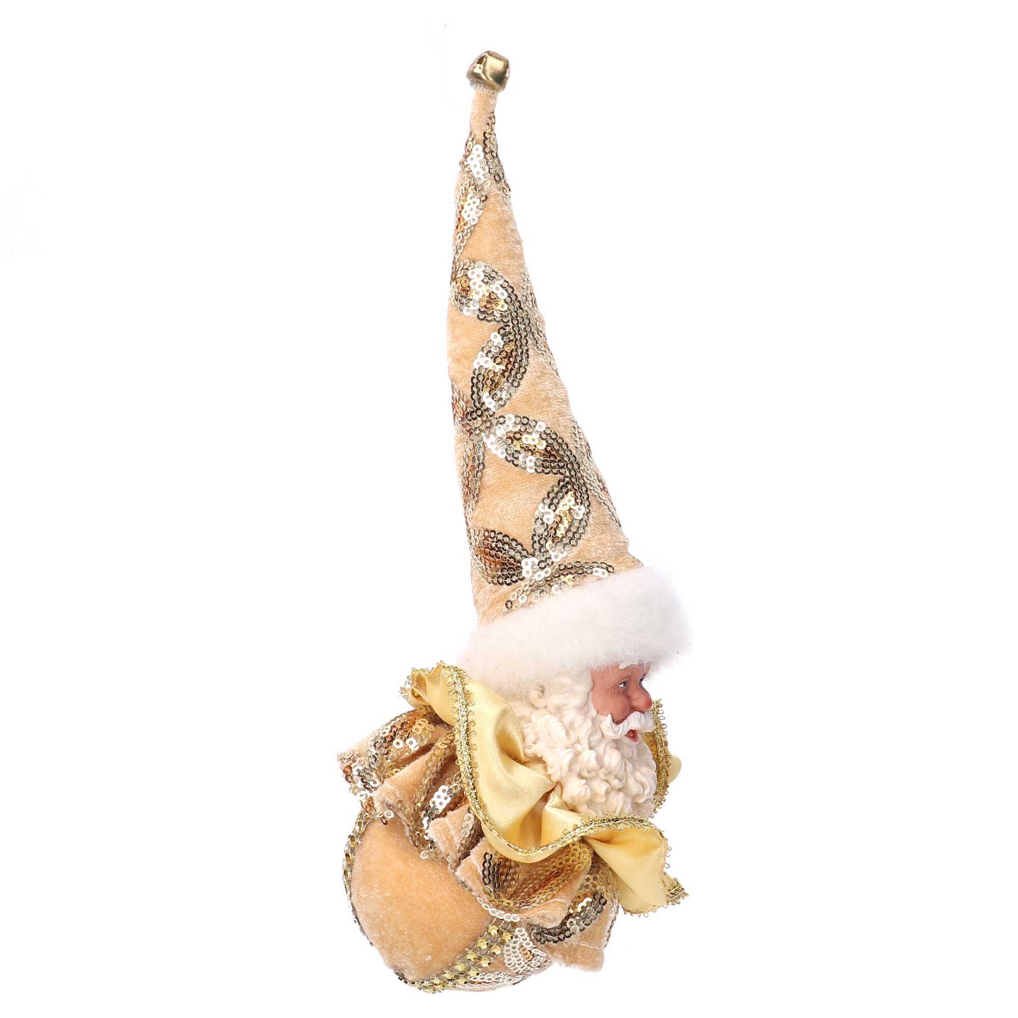 Babbo Natale in tessuto oro cmø11h25