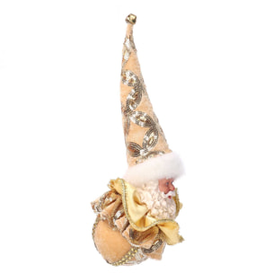 Babbo Natale in tessuto oro cmø11h25