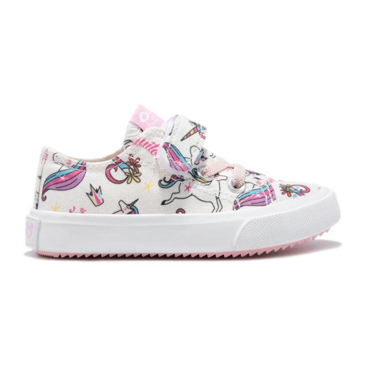 Zapatillas Tira Adherente Unicornio Blanco